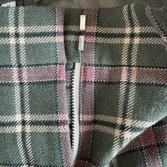 Wilfred Plaid Wool Pants, Size 00, Olive & Blush - Picture 9 of 9
